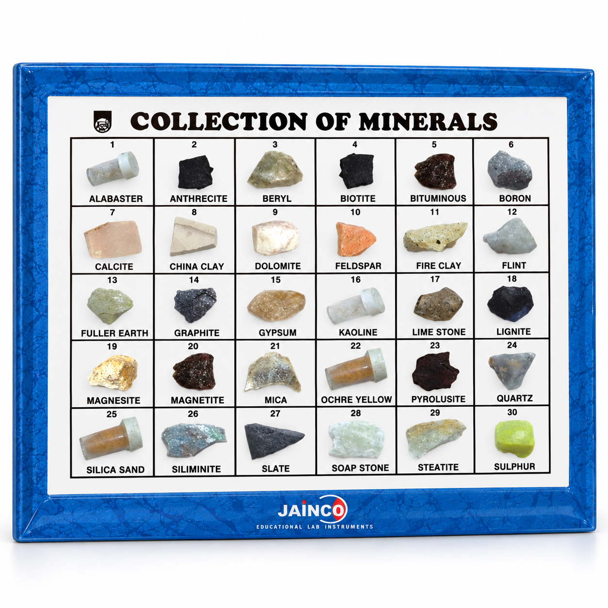 Collection of 30 Minerals